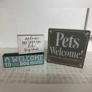 Pet wooden plaque signs